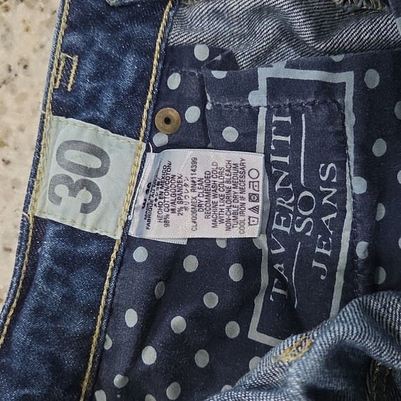 TAVERNITI So Jamie Bootcut Ripped Stitch Low Rise Jeans Size 30 - Picture 8 of 8